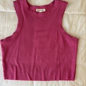 Pink cropped tank